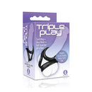 The 9S Triple Ring Black Cock And Balls Ring