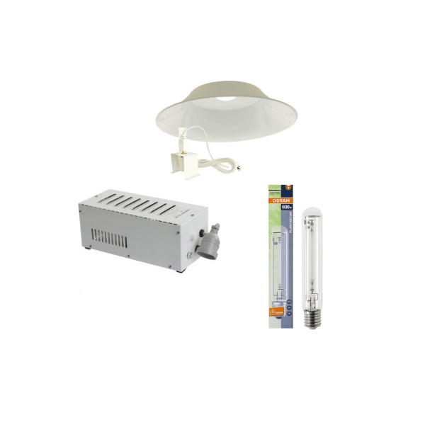600W Hps Grow Light Kit With Osram Bulb And 730Mm Deep Bowl Reflector
