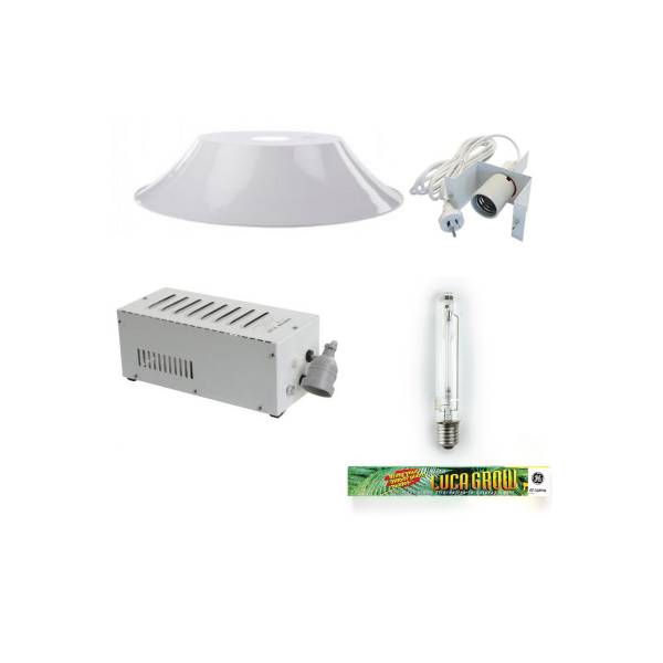 600W Hps Grow Light Kit With Lucagrow Bulb And 900Mm Bowl Reflector