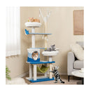 Multi Level Ocean Themed Cat Tree With Sisal Covered Scratching Posts