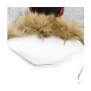 Abbee White Large Winter Fur Hooded Thick Overcoat Jacket Puffer