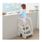 Three Step Stool With Safety Handles And Non Slip Pedals For Toddlers
