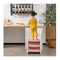 Three Step Stool With Safety Handles And Non Slip Pedals For Toddlers