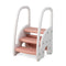 Three Step Stool With Safety Handles And Non Slip Pedals For Toddlers