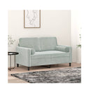 Throw Pillows 2 Pcs Light Grey Diameter 15X50 Cm Velvet