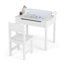 Toddler Activity Table Chair Set With Paper Roll Holder