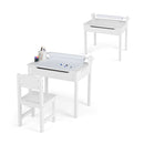 Toddler Activity Table Chair Set With Paper Roll Holder