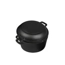 Double Dutch Oven 2 In 1 Cast Iron Pan