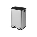 60L Pedal Bin Kitchen Waste Can Recycling Dustbin