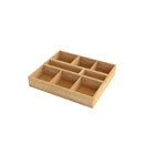 Bamboo Drawer Organizer Multi Use Storage Box