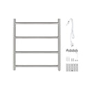 Stainless Steel Electric Heated Towel Rail Rack Ladder 4 Round Bars
