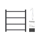 Stainless Steel Electric Heated Towel Rail Rack Ladder 4 Round Bars