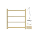 Stainless Steel Electric Heated Towel Rail Rack Ladder 4 Round Bars