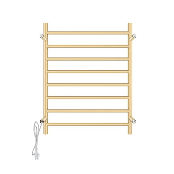Aluminium Electric Heated Towel Rail Rack Ladder Warmer 8 Round Bars