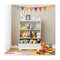 3 Tier Wooden Bookshelf with Spacious Storage Space for Playroom Bedroom