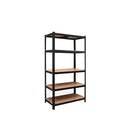Warehouse 5 Tier Shelving Garage Black