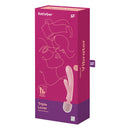 Satisfyer Triple Lover Pink Rabbit Vibrator And Massage Wand