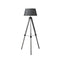 Tripod Wooden Floor Lamp Shaded Grey And Natural Wood