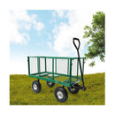 Steel Mesh Garden Trolley Cart Green