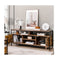 Home Tv Cabinet With Storage Side Cabinets And Adjustable Shelf