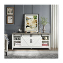 Wooden Tv Stand For 65 Inches Television With 2 Cabinets