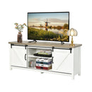Wooden Tv Stand For 65 Inches Television With 2 Cabinets