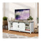 Wooden Tv Stand For 65 Inches Television With 2 Cabinets
