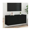 Tv Cabinet Wall Mounted Black 100X30X41 Cm