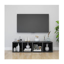 Tv Cabinets 4 Pcs High Gloss Grey 37X35X37 Cm Engineered Wood