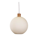 Twillo 30 Real Timber And Opal Glass Pendant