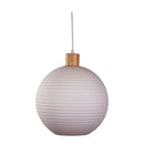 Twillo 30 Real Timber And Opal Glass Pendant