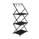 Foldable Camping Storage Shelves With Hooks