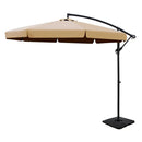3m Outdoor Umbrella with Base Cantilever Garden Beach Patio Beige