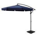 3m Outdoor Umbrella with Base Cantilever Garden Beach Patio Navy