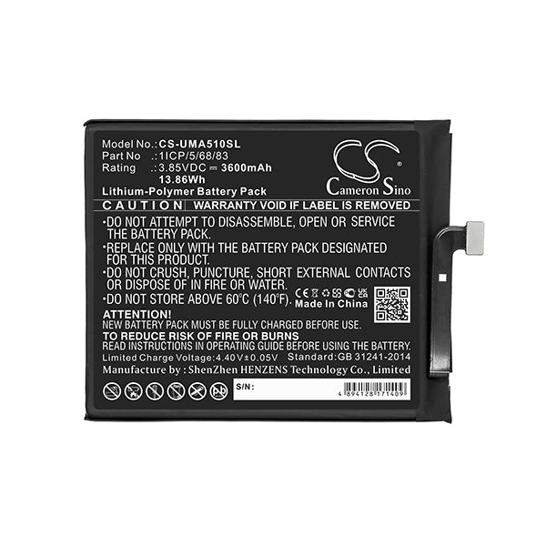 Cameron Sino Cs Uma510Sl 3600Mah Battery For Umi Umidigi A5 Pro Mobile