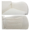 Rocking Armchair Feeding Chair Fabric Armchairs Lounge Sofa White