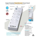 Sansai 8 Outlets 4 Usb Outlets Surge Protected Powerboard Master
