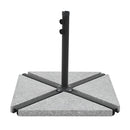 Umbrella Weight Plates 4 Pcs Grey Granite Triangular 60 Kg