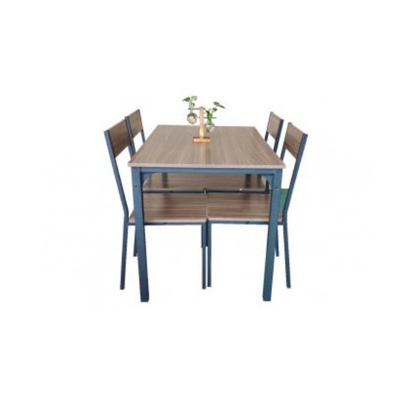 5 Piece Kitchen Dining Room Table And Chairs Set Furniture Dark Brown