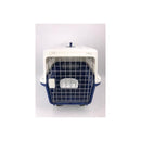 Navy Xxxl Pet Carrier Cage With Tray Bowl And Removable Wheels