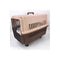 Brown Large Pet Carrier Cage With Tray Bowl And Wheel