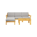 Outdoor Sofa Set Wooden Table Lounge 5Piece