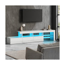 Tv Cabinet Rgb Led Gloss White 220Cm