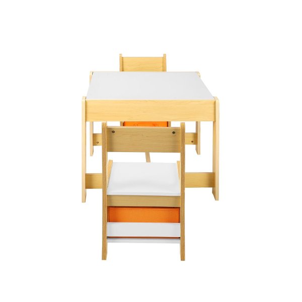 Kids Table and Chairs Set with Toys Storage Box
