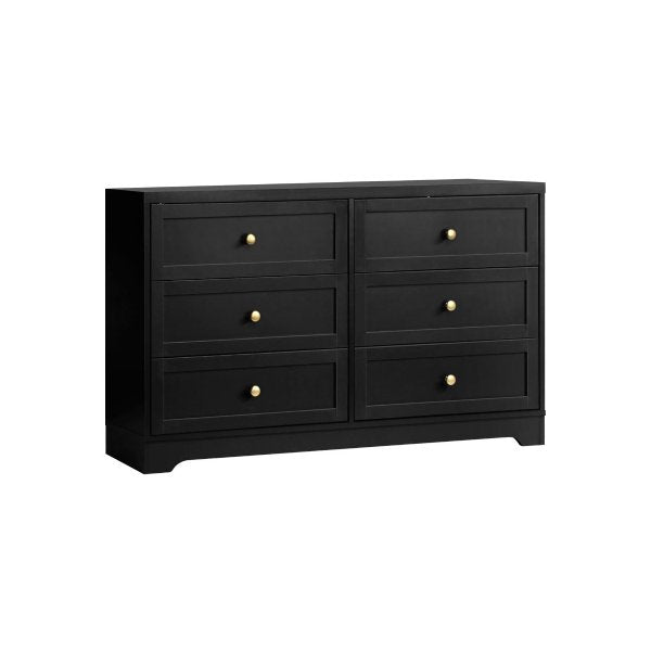 Chest of Drawers with 6 Drawers Black