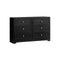 Chest of Drawers with 6 Drawers Black