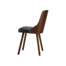 Wooden Dining Chairs Padded Seat X2 Black