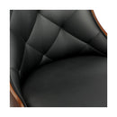 Wooden Dining Chairs Padded Seat X2 Black