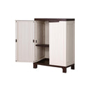 Outdoor Storage Cabinet Adjustable Lockable Beige