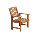 Outdoor Armchair Wooden Patio Chairs Brown